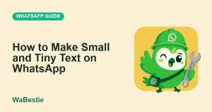 How to Make Small and Tiny Text on WhatsApp cover