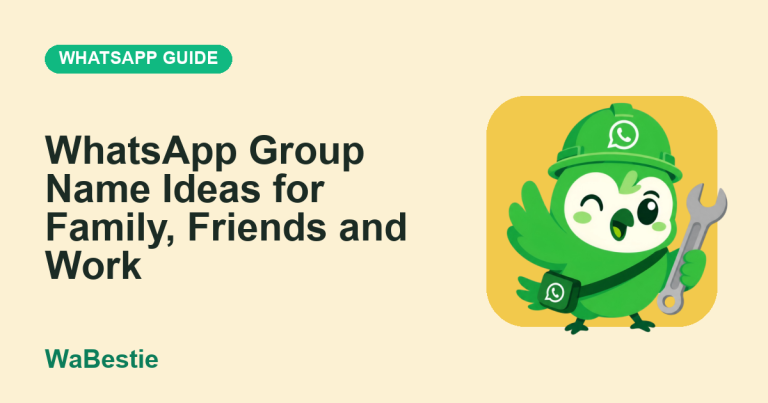 WhatsApp Group Name Ideas for Family, Friends and Work cover
