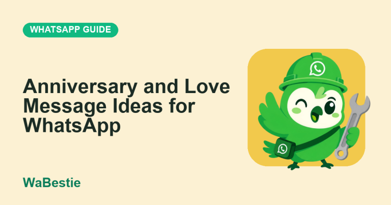 Anniversary and Love Message Ideas for WhatsApp cover